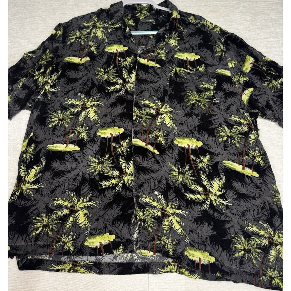Mountain Lake Men's Hawaiian Tropical Woven Rayon Short Sleeve Button-Up 3XL BG